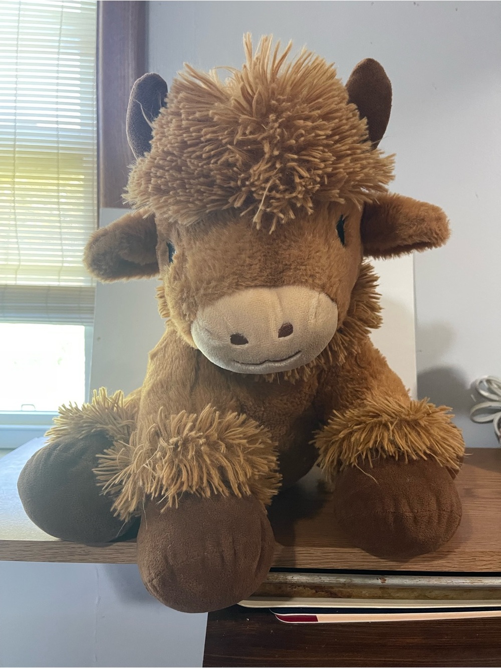 Fiesta Plush Highland Cow in Brown and Cream Tones